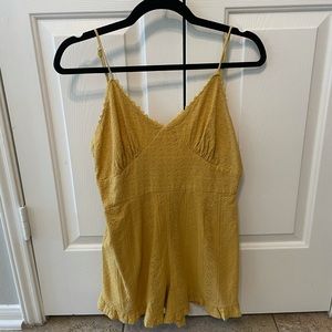 Emory park, mustard yellow romper, size large